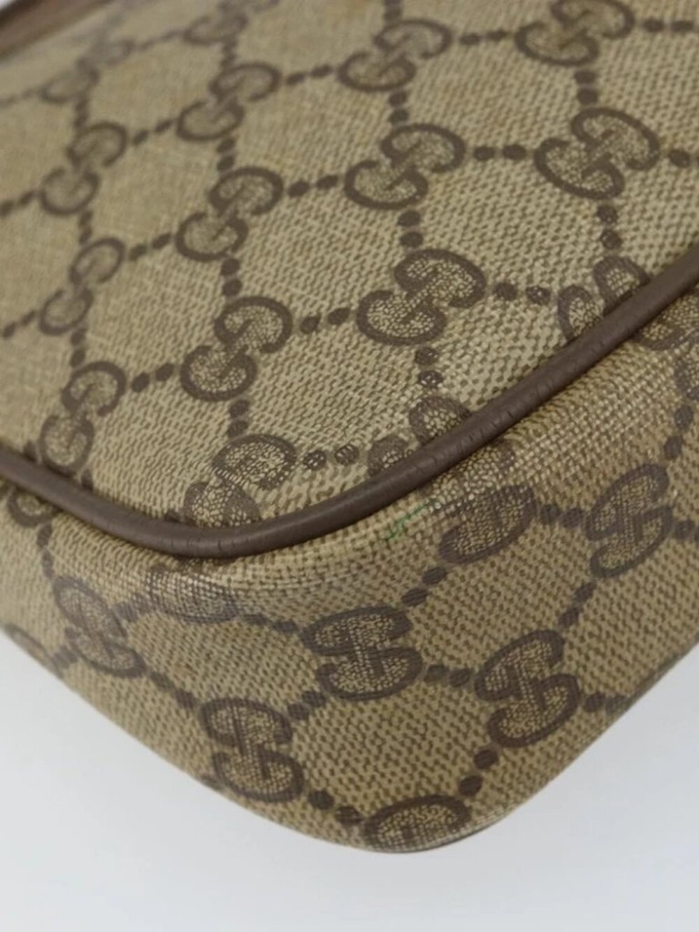 GUCCI GG Supreme Shoulder Bag PVC Beige Gold 56 02 068 Auth - Picture 9 of 15